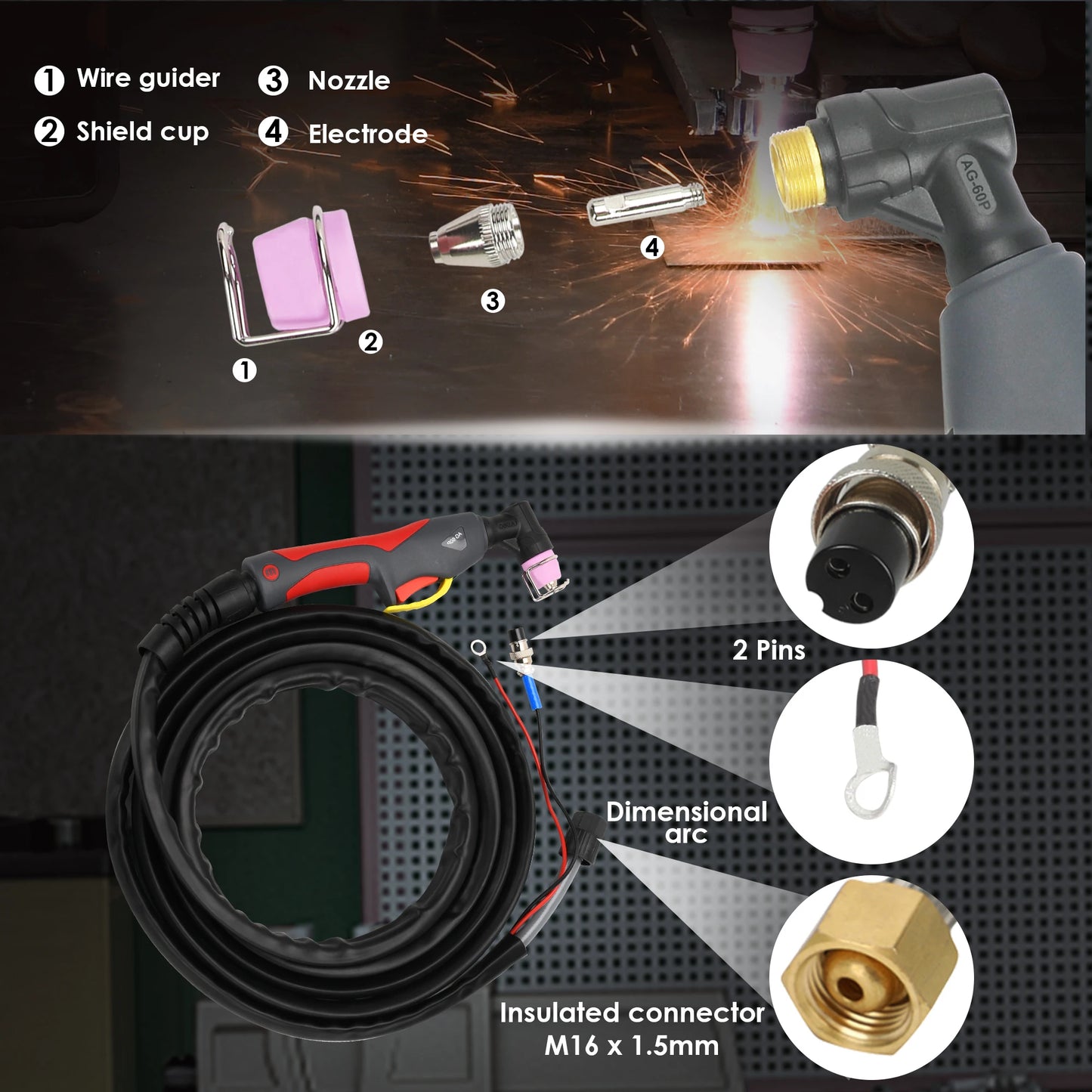 PLASMALEIKKURI. Herocut CUT55P Plasma Cutter,  Metal Plasma Cutting Machine, Max Cutting Thickness 16mm, P#C1