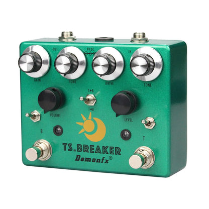 Demonfx TS.BREAKER , Dual Overdrive Combined, BLUES, TS9 in One Pedal. DFX#005