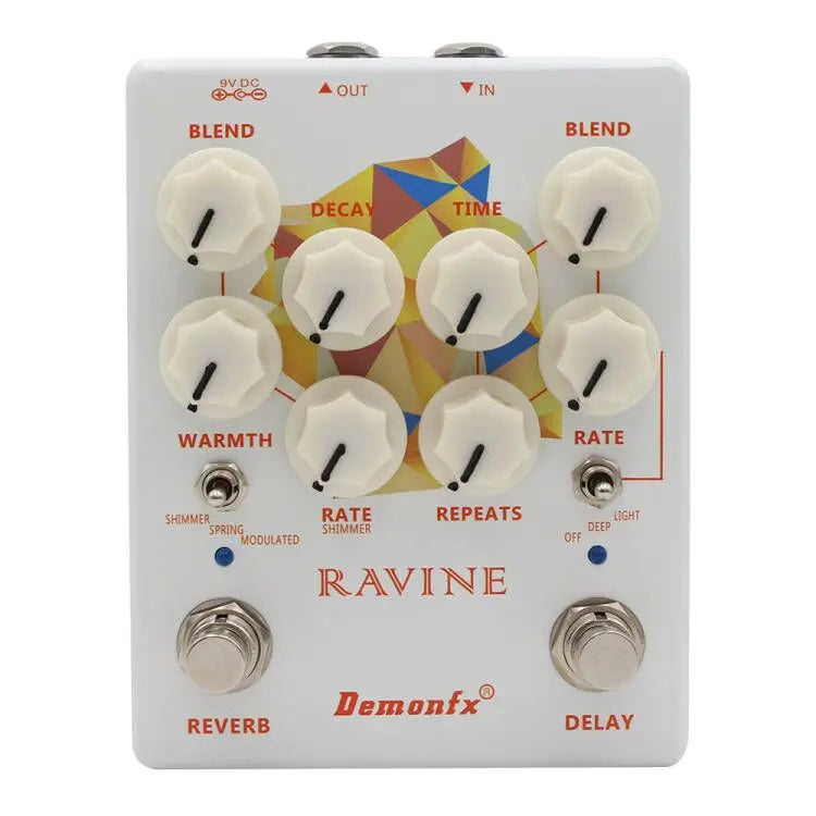 Demonfx RAVINE, REVERB Delay Pedal, DFX#015