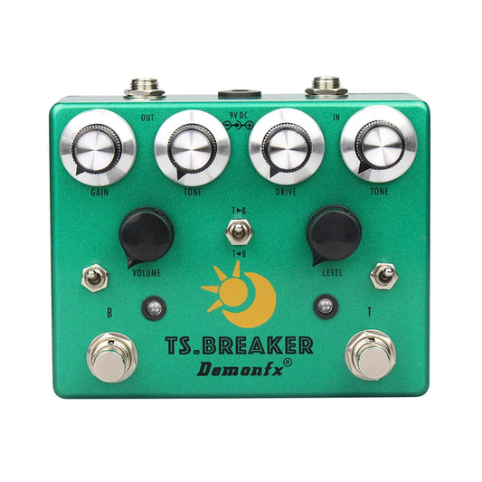 Demonfx TS.BREAKER , Dual Overdrive Combined, BLUES, TS9 in One Pedal. DFX#005