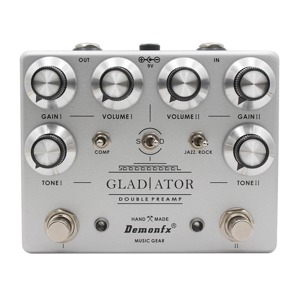 Demonfx GLADIATOR DOUBLE PREAMP OVERDRIVE PEDAL, DFX#014