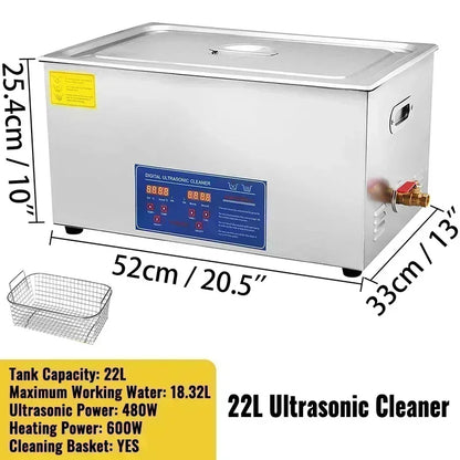 ULTRAÄÄNIPESURI. VEVOR 1.3L 2L 3L 6L 10L 15L 22L 30L Ultrasonic Cleaner Portable Washing Machine Ultrasound