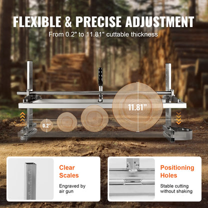 KETJUSAHAN OHJAIN TUKEILLE. VEVOR Chainsaw Mill Portable Sawmill 14"-36" Guide Bar 0.2"-11.81" Thickness Chainsaw Mill Wood Lumber Cross Cutting Saw Mill