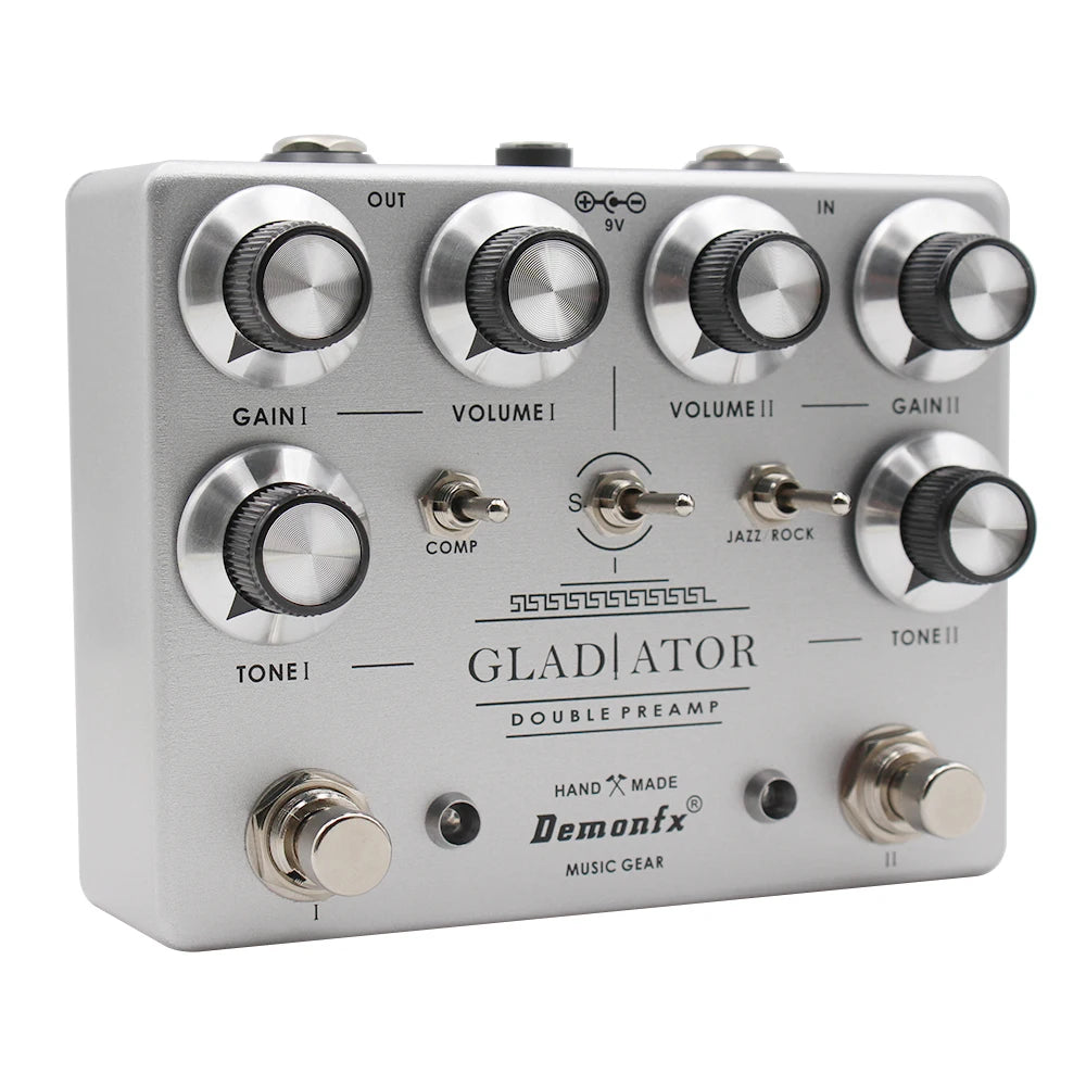 Demonfx GLADIATOR DOUBLE PREAMP OVERDRIVE PEDAL, DFX#014