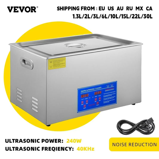 ULTRAÄÄNIPESURI. VEVOR 1.3L 2L 3L 6L 10L 15L 22L 30L Ultrasonic Cleaner Portable Washing Machine Ultrasound