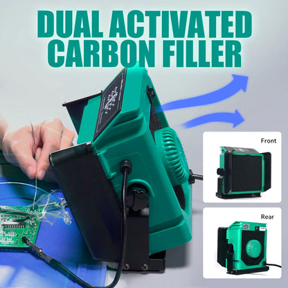 YIHUA 948DQ-I 200W Soldering Fume Extractor Filter with 2 Helping Hands