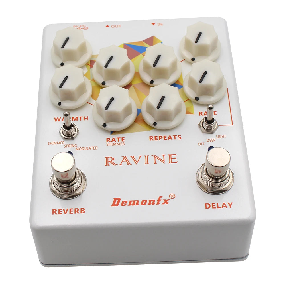 Demonfx RAVINE, REVERB Delay Pedal, DFX#015