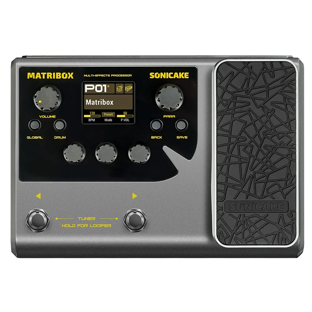 Sonicake Matribox 140 Built-in Guitar/Bass/Acoustic Multi Effects Processor with Expression pedal Looper Modeling AMP QME-50, E#P028